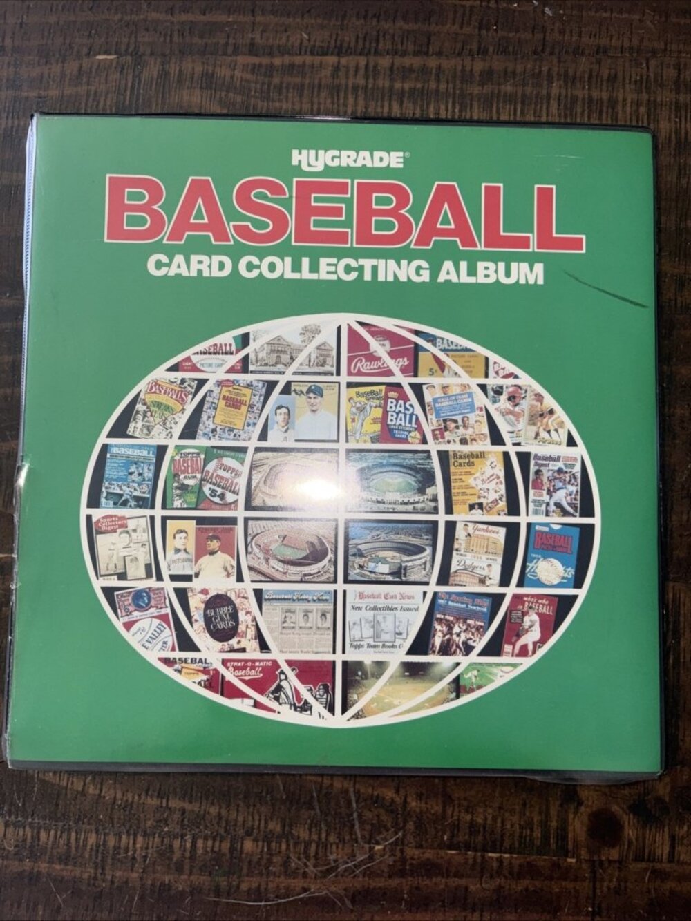 1988 Hygrade 3 Ring Baseball Collecting Album w/over 500 Mixed Sports Cards